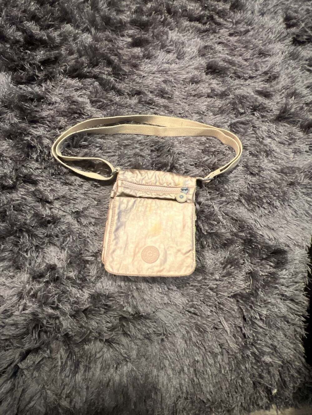 Kipling El Dorado Metallic Gold Crossbody Bag